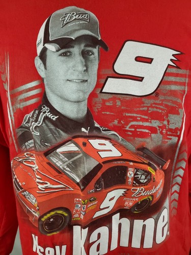 Kasey Kahne #9 Dodge Charger T-Shirt Large Crew Long Sleeve Red NASCAR Budweiser - Picture 5 of 10