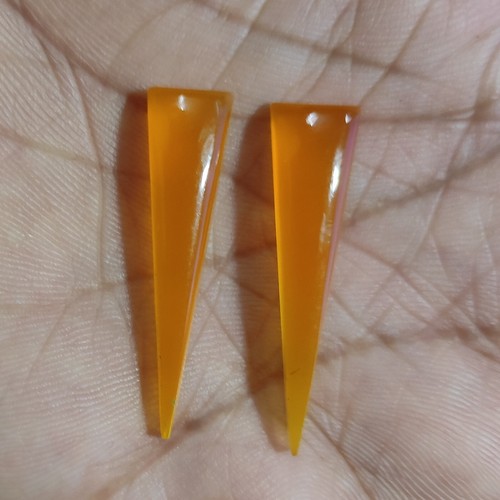 2 piezas piedras preciosas de calcedonia cabujón natural sueltas diseñador de la India - Imagen 3 de 8