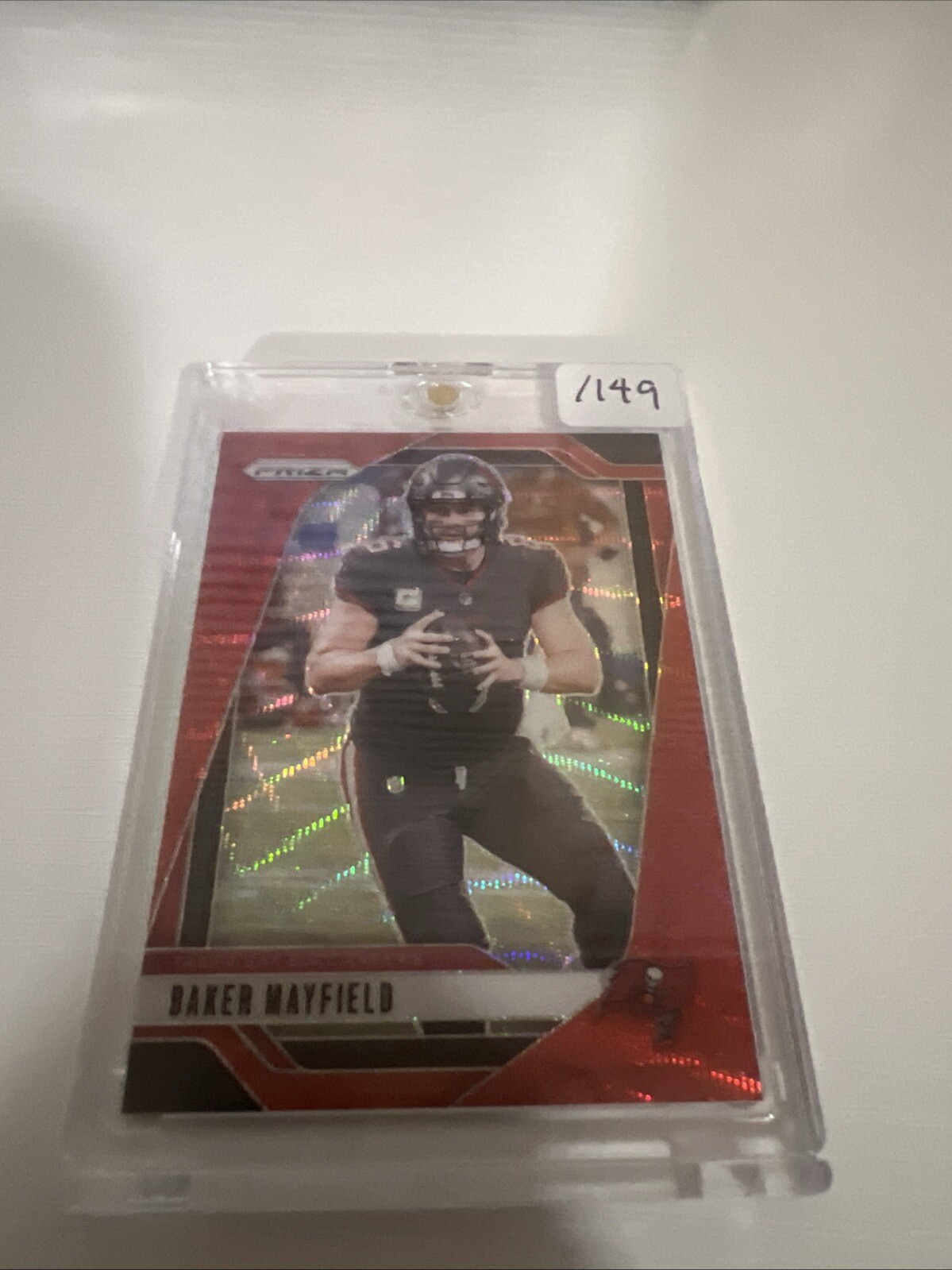 2024 Panini Prizm Baker Mayfield Red Wave Prizm /149 Buccaneers