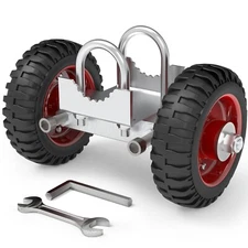 Blütezeit Rolling Gate Wheel 6-Inch Heavy Duty Rubber Carrier with Hardware Kit