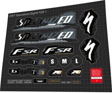 SPECIALIZED BigHit (2007) FSR Frame Decal Sticker Set