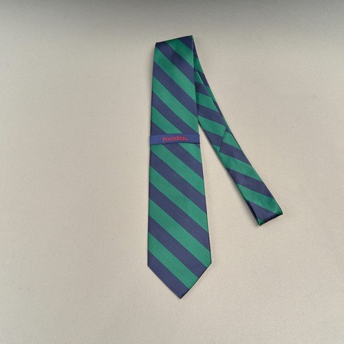 Cravate Tie Your Tie Florence - 100% Soie Italienne, Rayures Vert Kaki, Neuve Avec étiquette