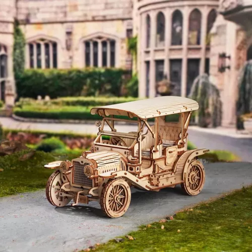 ROBOTIME 3D Holzpuzzle Oldtimer Holzauto Modell Bausätze Erwachsene Geschenk