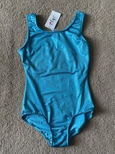 Girls /Womens leotard Small ZKQL Rhinestones Turquoise NWT