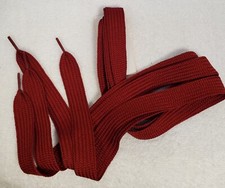 fat burgundy color  thick fat retro wide hip hop   FASHION flat shoelace string