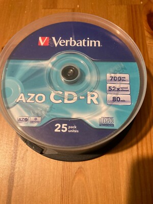 24x Verbatim AZO Crystal CD-R 700MB 52x CD Original 