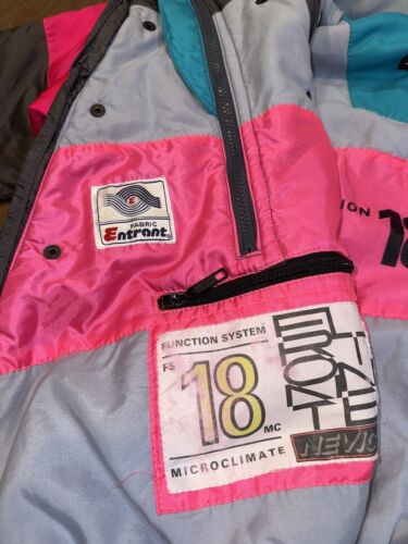 Vtg Nevica Ski Suit One Piece Snowsuit Snow Bib Apres Full Zip 1980s Womens 10 - Picture 13 of 24