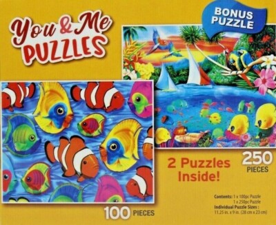Jigsaw Puzzle Tropical Fish Lagoon CraZart You & Me Challenge 100/250 Pieces Box