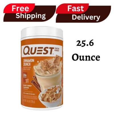 Quest Nutrition Cinnamon Crunch Protein Powder, High Protein,  25.6 oz, (pack 1)