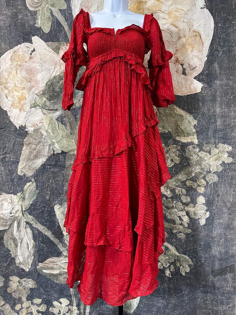 NWT SPELL Clementine Mermaid Maxi Dress - Haute Red Size Xs | eBay