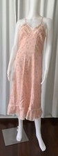 Vintage 40s Peignoir Printed Pink Cotton Made In Italy Garden Mint