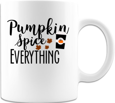 Pumpkin Spice Everything Nice Fall Flavor Novelty Coffee Mug - Cool Gift White