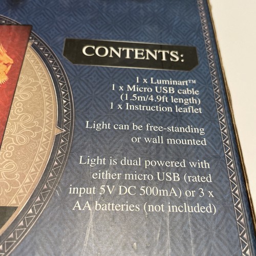 Official Harry Potter Wall Or Standup Light Luminart Canvas Wall Art Gryffindor - Picture 9 of 13
