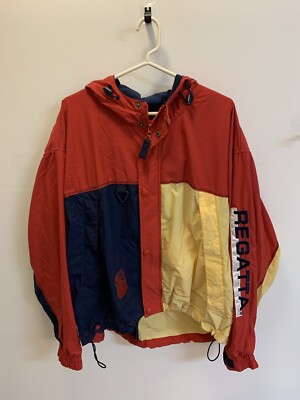 Vintage Regatta Sport Windbreaker Jacket Mens X-Large Hooded Snap