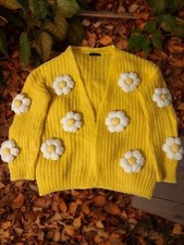 Daisy Yellow Cardigan Medium Women