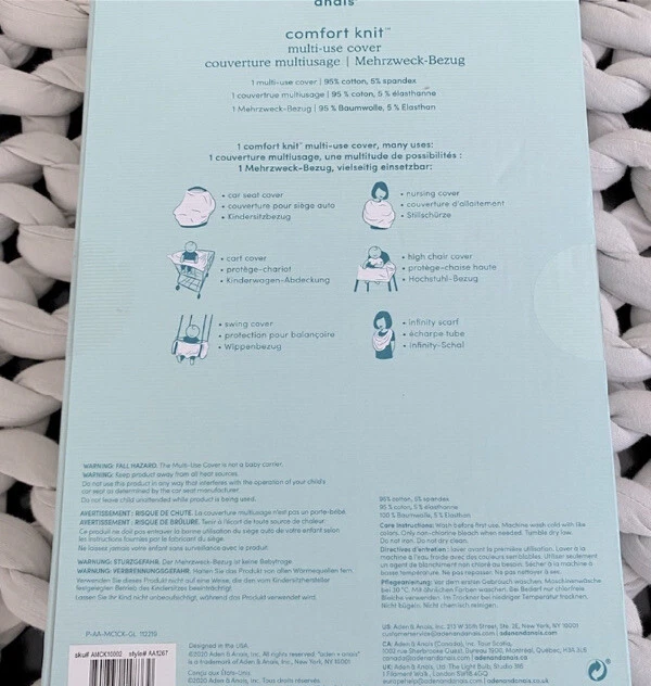 Aden + Anais Baby одеяло комфорта трикотажа многоцелевой чехол надежном ребенка душа подарок новый с Ярлыками - Изображение 4 из 4