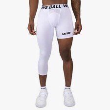 Medias de compresión One Leg 3/4 (blancas) - para baloncesto, fútbol y lacrosse