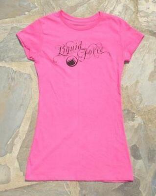  Liquid Force Smooth kurzärmeliges Damen-T-Shirt Baumwolle gestrickt rosa