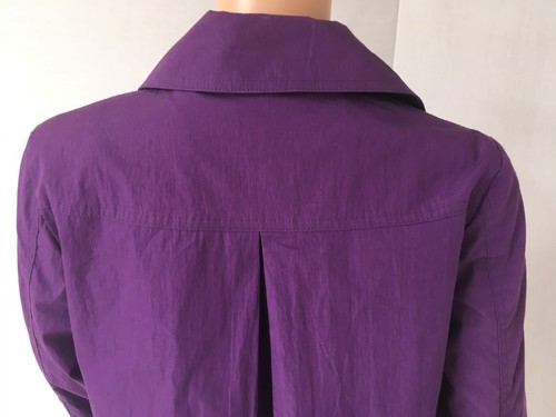 NWOT Y2K SASSY GIRL Purple 3/4 Sleeve Cropped Swing Jacket UK 8-10* - Picture 7 of 10