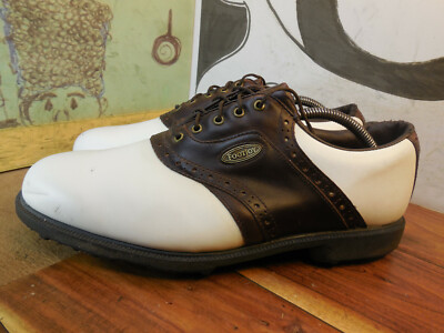 FootJoy White Leather Golf Oxfords with Brown Trim Footjoy Golf Shoes Mens 8.5 M White Brown Trim Lace Up  main image 2