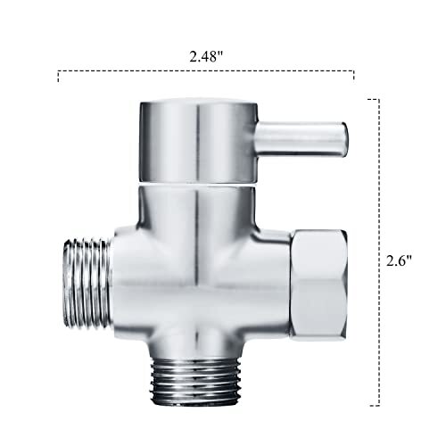 3-Way ABS Shower Diverter Valve With G1/2 Threads – Use Handheld & Fixed Shower Heads Simultaneously – Silver Finish, Easy DIY Install