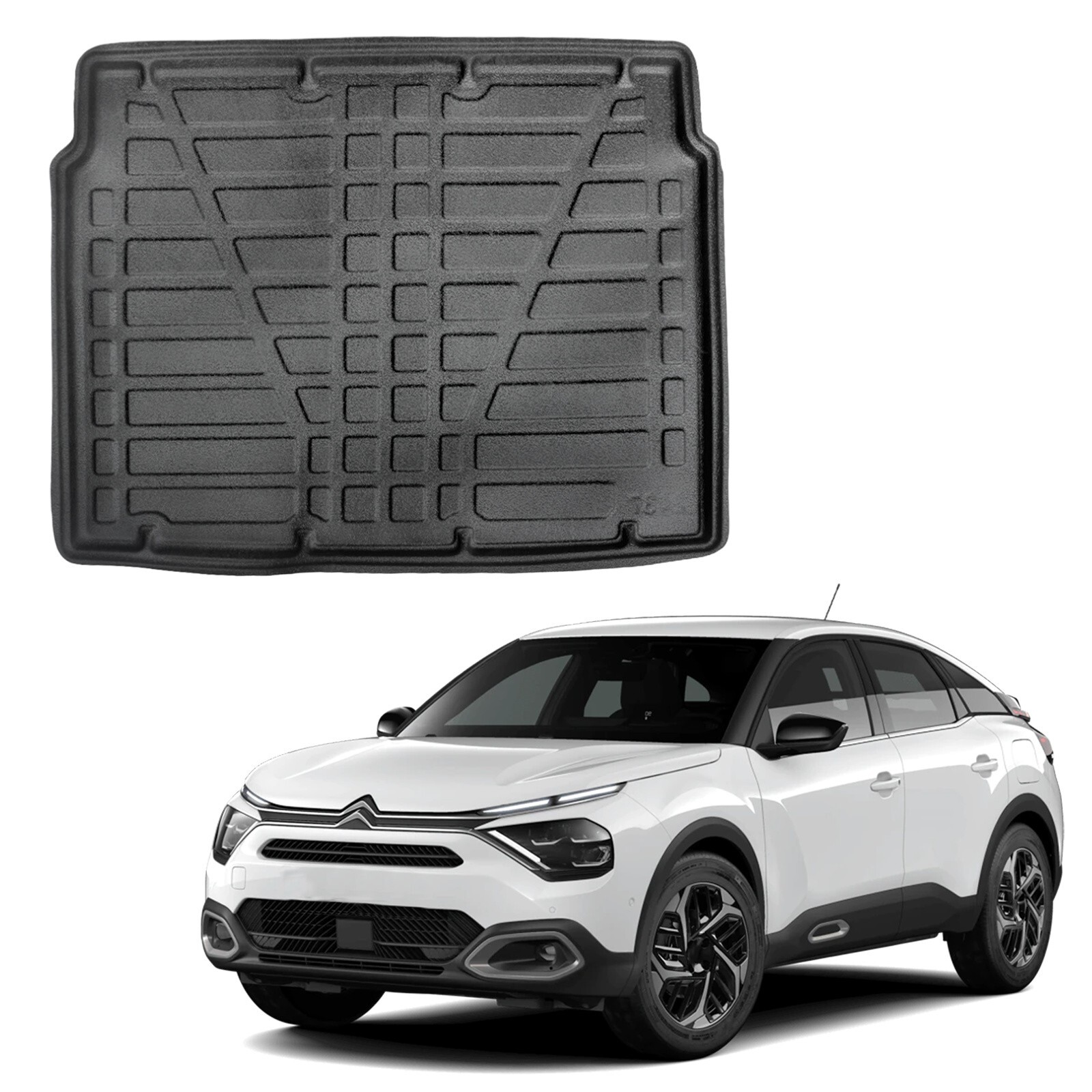 Tapis de coffre sur mesure Citroen e-C4 depuis 2022 bac protection
