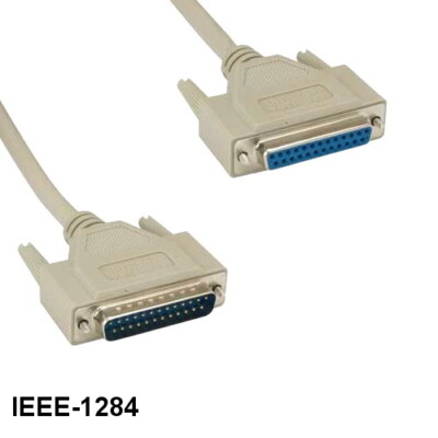 6' IEEE-1284 DB25 25Pin Male to Female Cable 28AWG Parallel Printer Bi-Direction