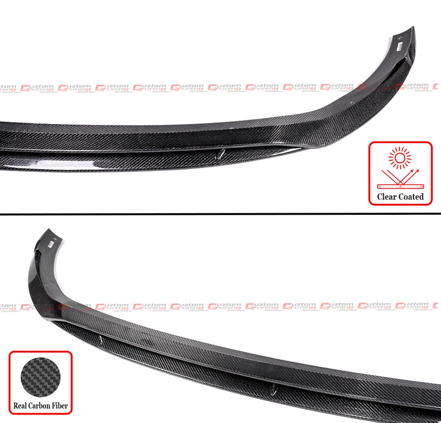 FOR 19-21 MERCEDES BENZ W205 C300 C43 AMG CARBON FIBER B STYLE FRONT BUMPER LIP - Image 4 of 4
