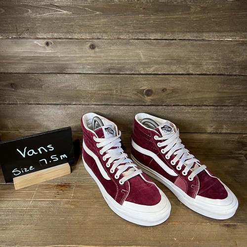 Womens Vans Sk8 Hi Burgundy Red Velvet 