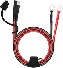 Extension Cable 2FT 10AWG SAE Battery Connector Ring Terminal Harness Acce