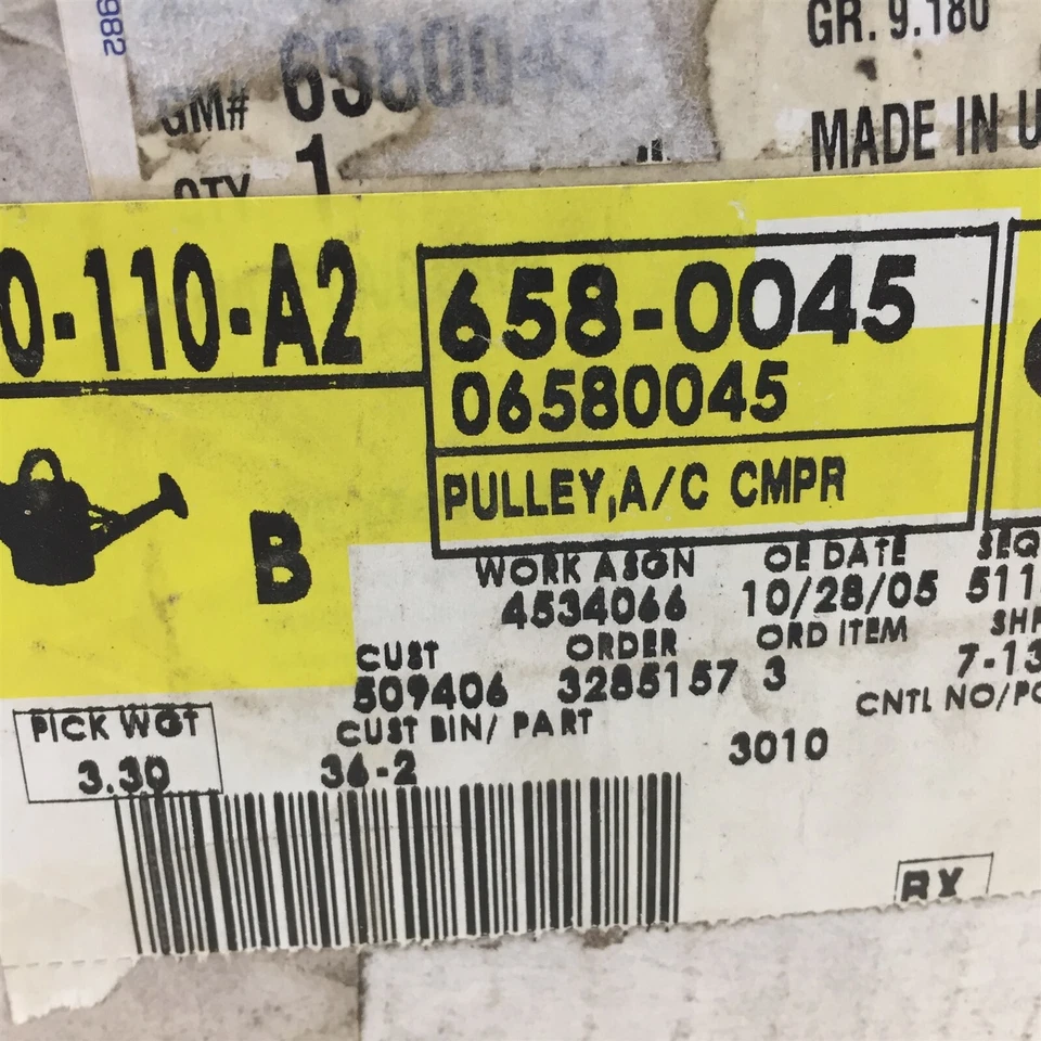 (1) Polea compresora de CA genuina GM 6580045 Foto 2 de 4