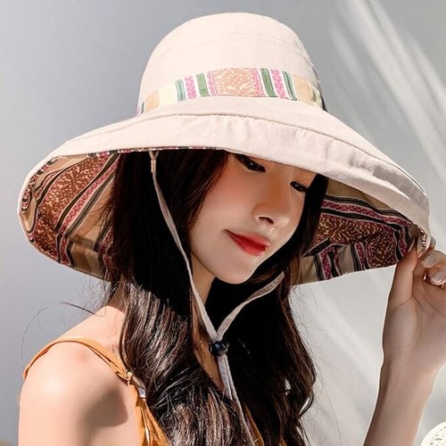 Women's Sun Hats Summer Beach UV Protection UPF Packable Wide Brim Chin Strap... - Picture 29 of 31