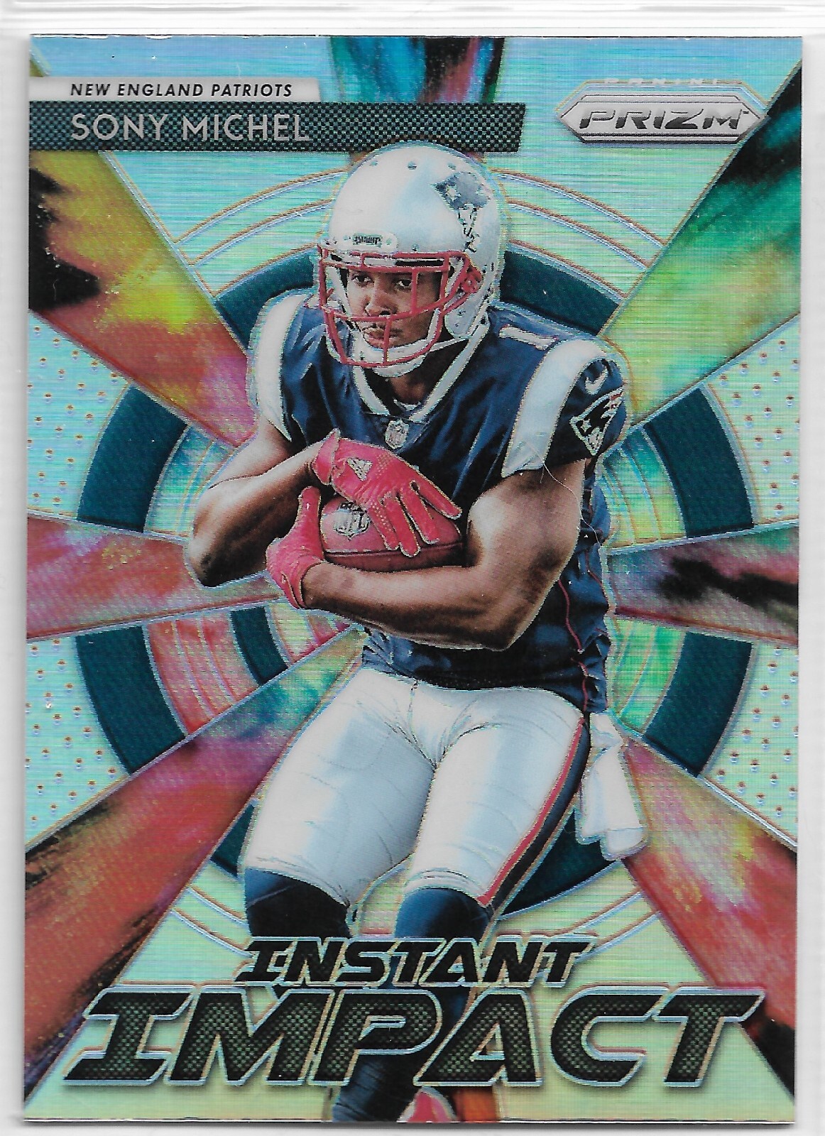2018 Panini Prizm Sony Michel Instant Impact Parallel Card # II-11