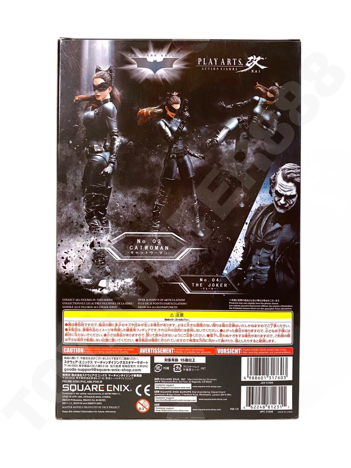 Boneco de ação Play Arts Kai The Dark Knight Trilogy Catwoman Square Enix novo na caixa perfeito estado - Imagem 4 de 4