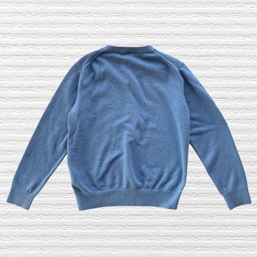 Gap Kids Girls Classic V-Neck Sweater Blue Organic Cotton Long Sleeve Size Large - Picture 2 of 11