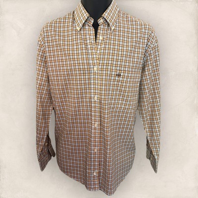 Mulberry Womens Blue Yellow Cotton Long Sleeve Check  Shirt UK 12