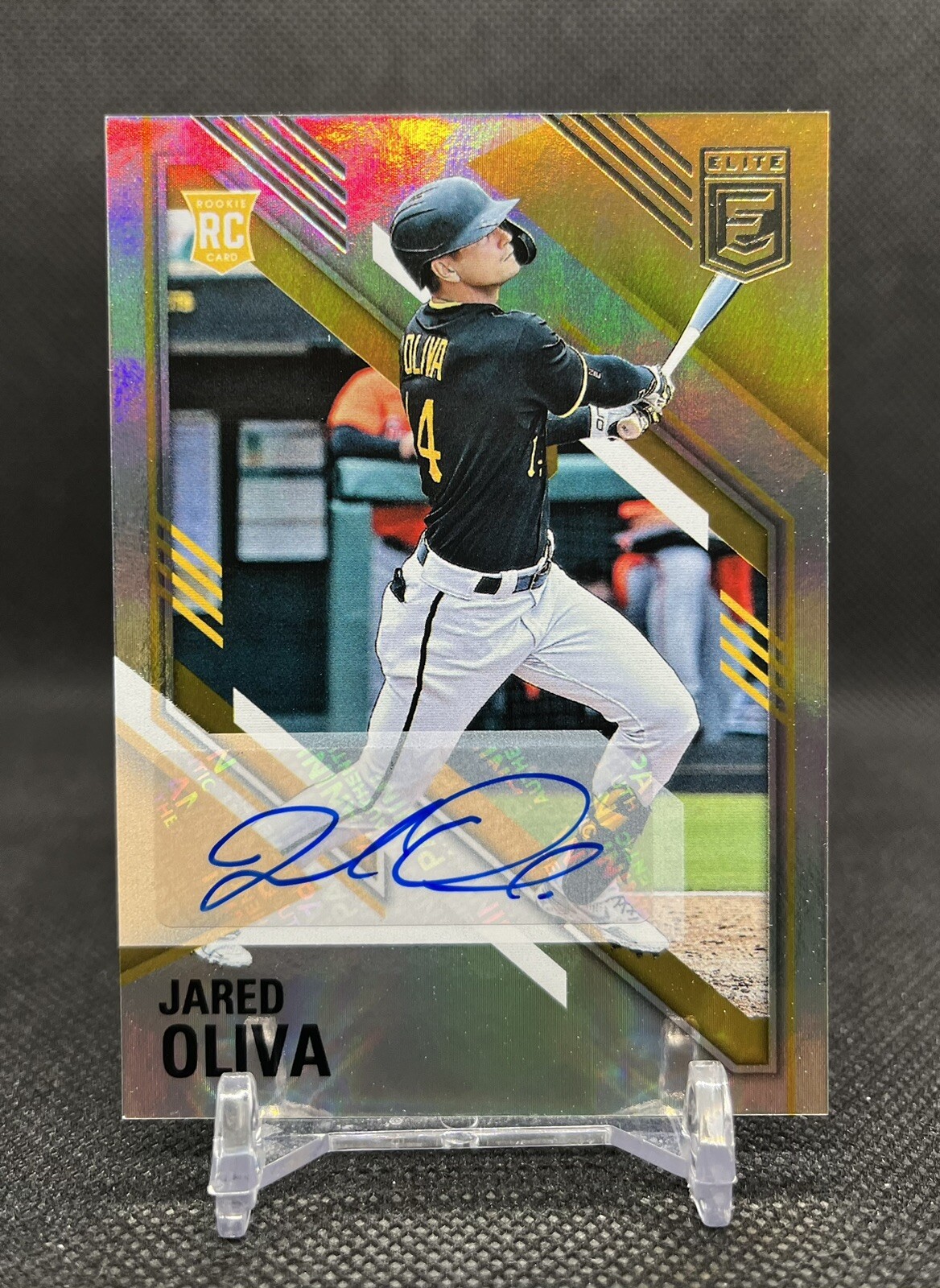 2021 Panini Chronicles JARED OLIVA Elite Rookie AUTO Pittsburgh Pirates ...