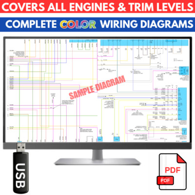 2012 Ford F450 F550 Superduty Diesel Color Electrical Wiring Diagram Manual USB