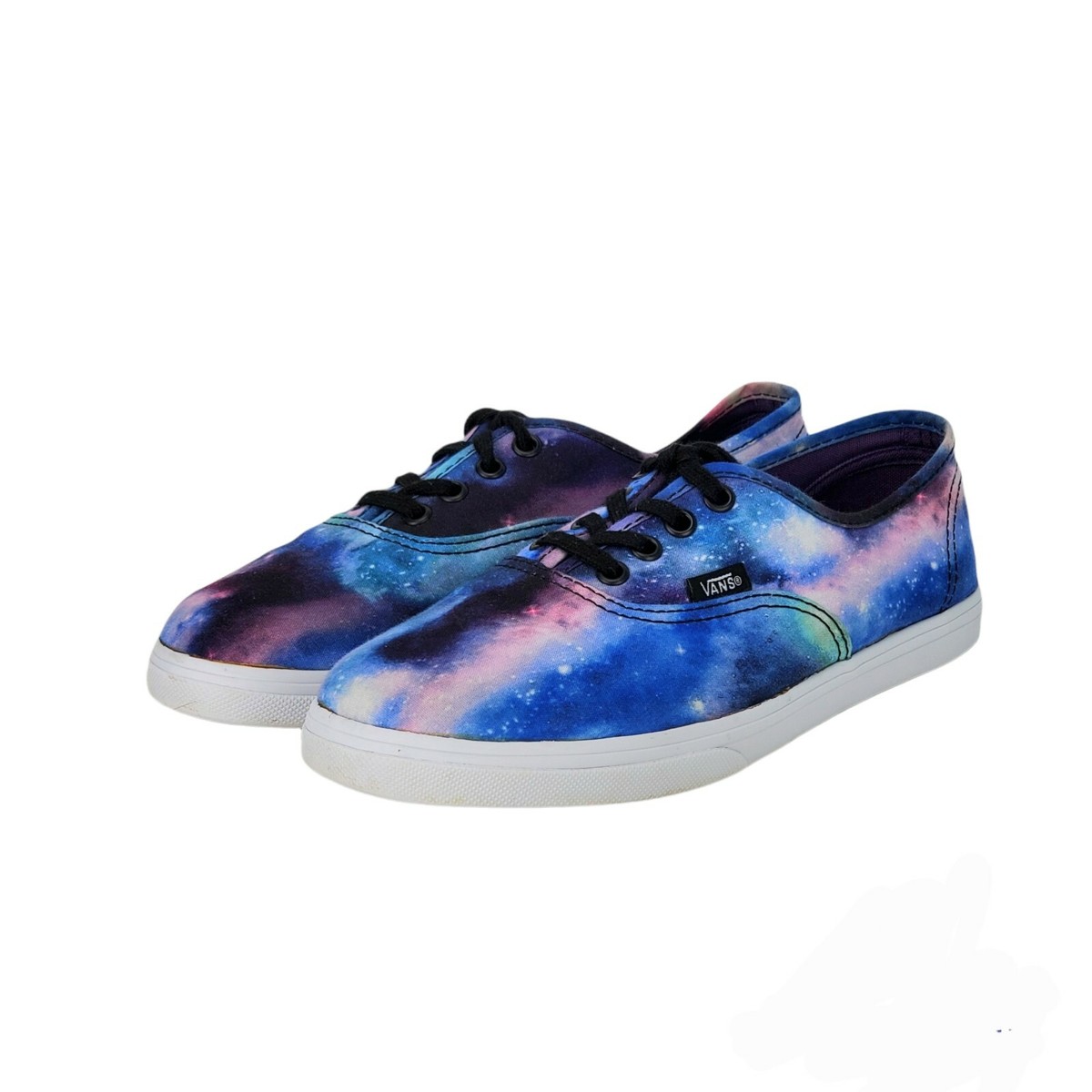 Vans Off The Wall Cosmic Galaxy Canvas Skate Shoes Lace Upow Top Youth Size 