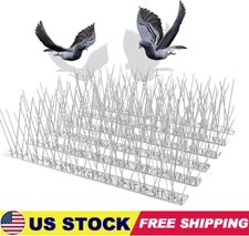4Pcs Bird Spikes for Small Birds Pigeons Repellent 10FT (12 Strips) Fence Spike