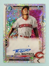 2021 Bowman Chrome Mariel Bautista Auto Speckle Refractor 1st #CPA-MB Card /299