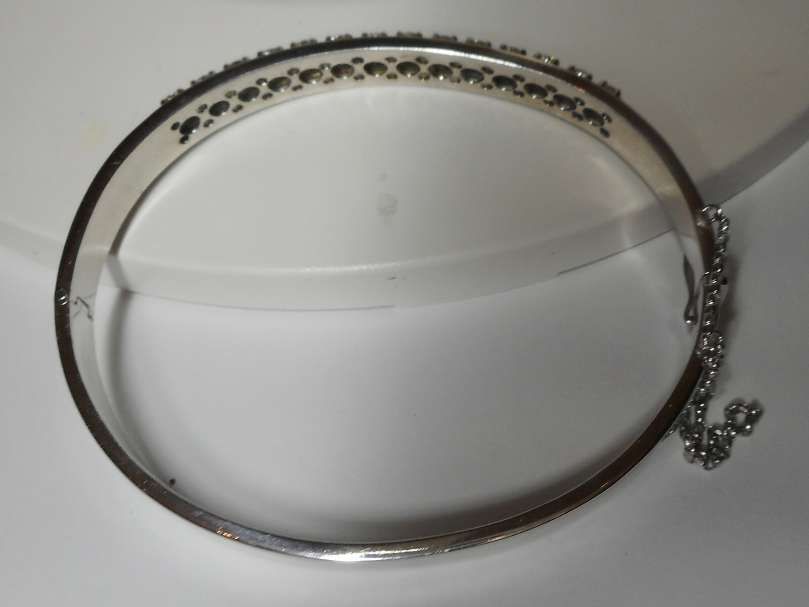 Modern Diamond Bangle Bracelet - image 6