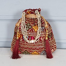 Indian Traditional Silk Bag Silk Potali Bag Wedding, Potli Bags Wedding, Potli
