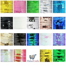 6 mm Paillettenborte Schnur rund flach holographisch AB Pailletten Kost&uuml;m Handwerk Trimmen
