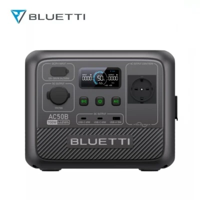 BLUETTI AC50B Powerstation 700W Generador Solar 448Wh Portátil para Camping