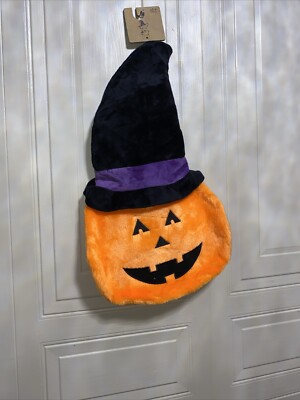 Pally Paws Halloween JUMBO PUMPKIN Clinker & Squeaky Pet Dog Toy New - 21 