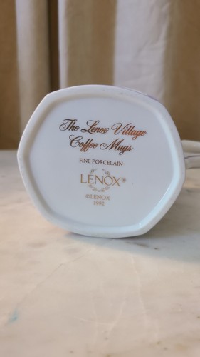 LENOX Spice Village TEA ROOM Purple/Lavender CAFE Coffee Cup /Mug RARE 1992 - Picture 3 of 3