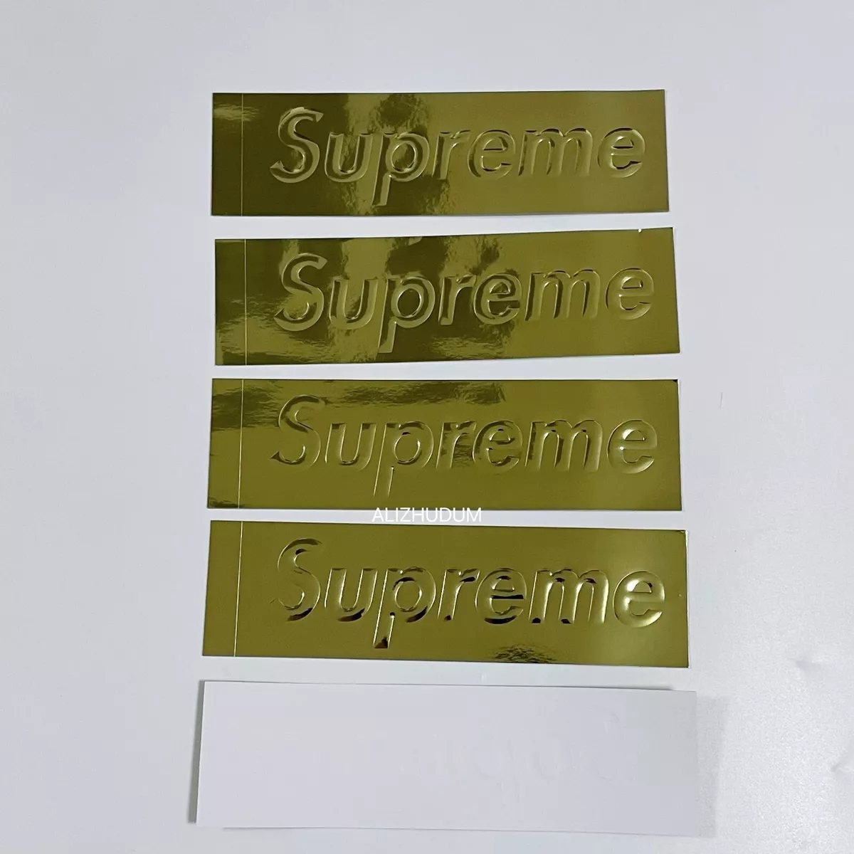 Supreme BOX LOGO ステッカー 黄 ミニ