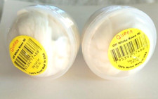 Vintage Queen Off White Knee-Hi Nylon Stockings In Plastic Containers Two Pairs