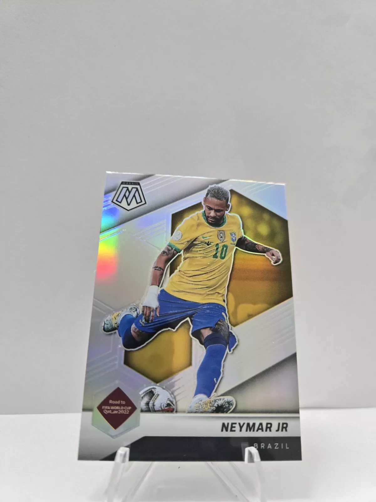 2021-22 PANINI MOSAIC ROAD TO WORLD CUP QATAR NEYMAR JR. SILVER PRIZM BRAZIL 158